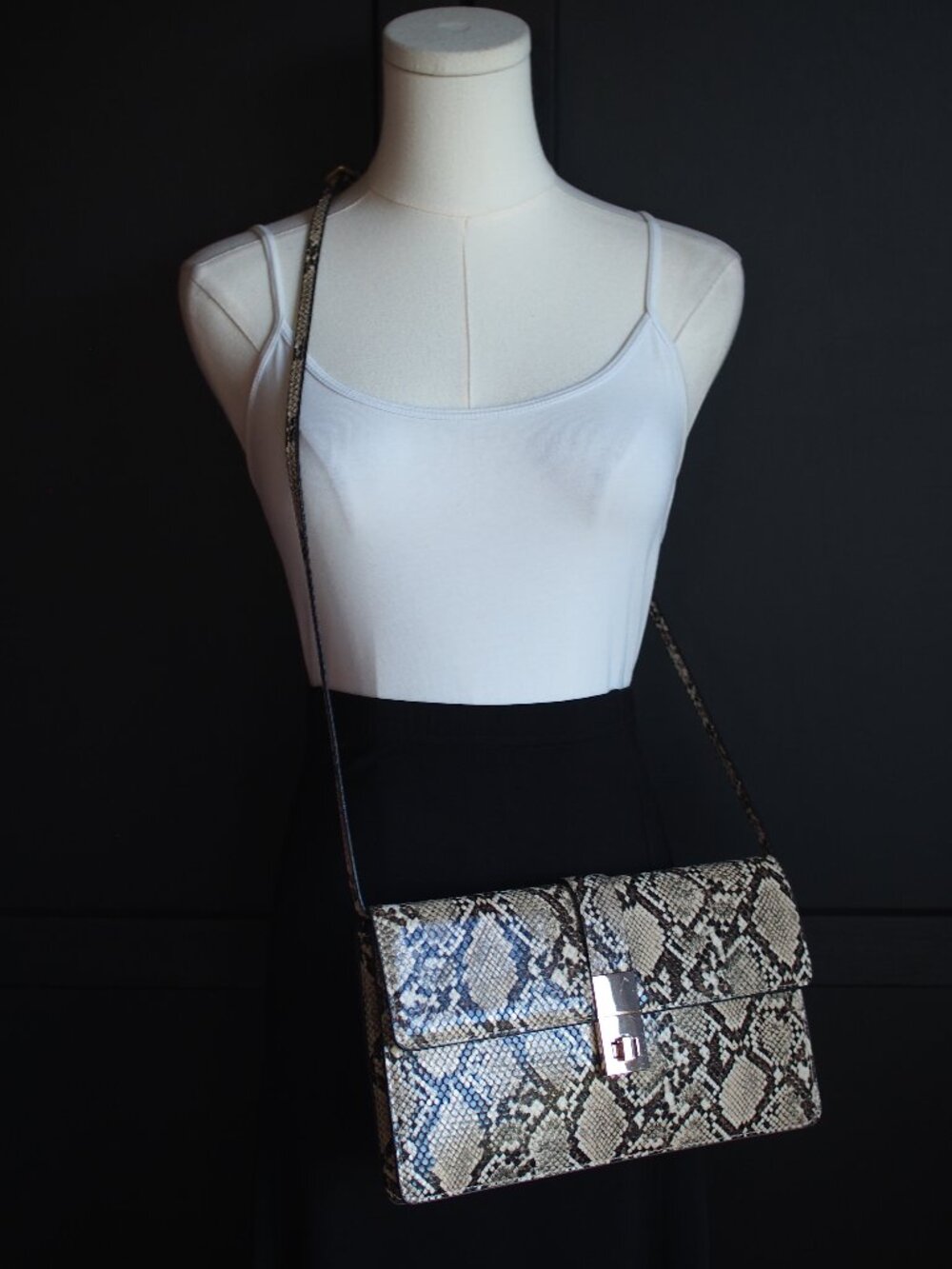 Mango | NWT Animal Print Shoulder Bag, Faux Leather